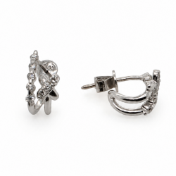 Pre Owned 18ct White Gold Diamond Earrings ZC147